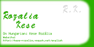rozalia kese business card